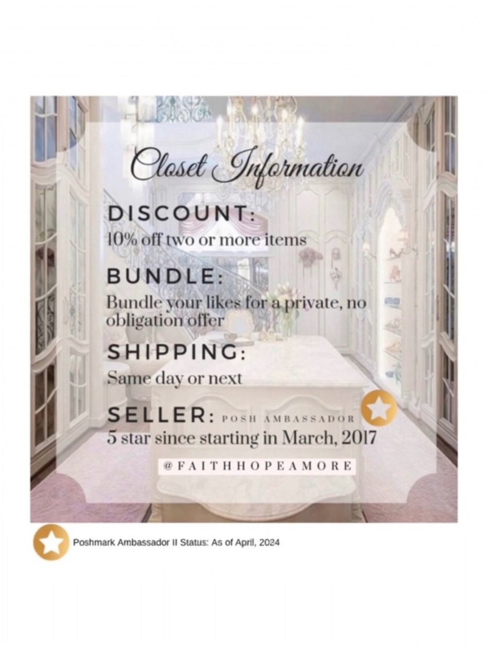 💞@faithhopeamore: Closet Information
